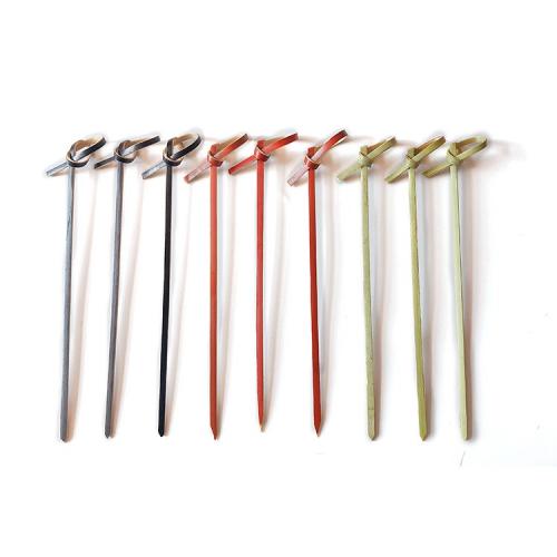 Disposable flower knot stick bamboo skewer fruit pick food decoration Factory direct sales